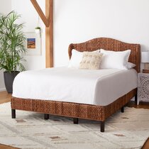 Rattan deals bed wayfair